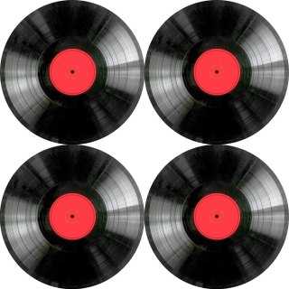 Zestaw podkładek na stół okrągłych 4D - VINYL