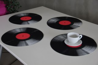 Zestaw podkładek na stół okrągłych 4D - VINYL