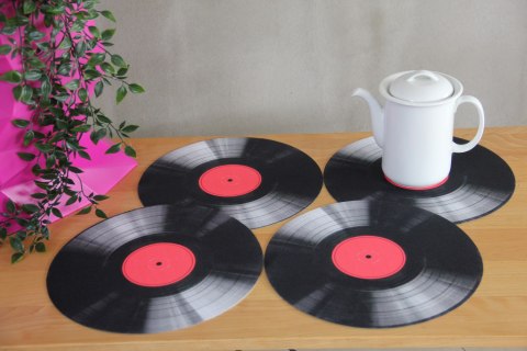 Zestaw podkładek na stół okrągłych 4D - VINYL