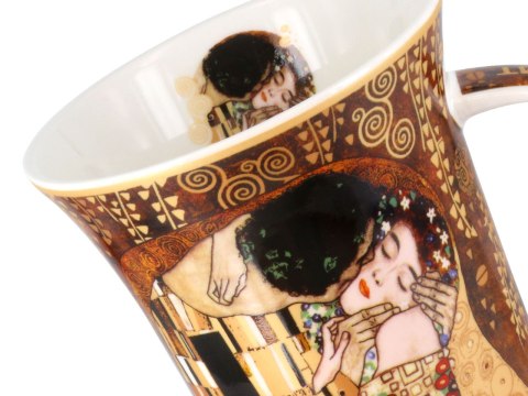 Kubek z ozdobnym pudełkiem - G. Klimt, Pocałunek (CARMANI)