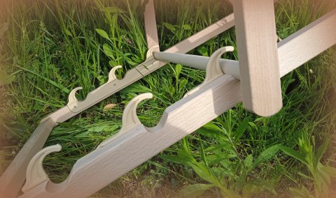 Leżak z drewnianym stelażem Enigma