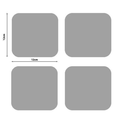 Zestaw 4 podkładek 12x12 cm - PLUME