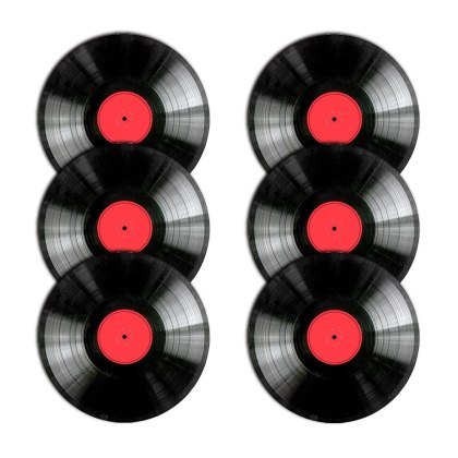 Zestaw podkładek na stół okrągłych 6D - VINYL