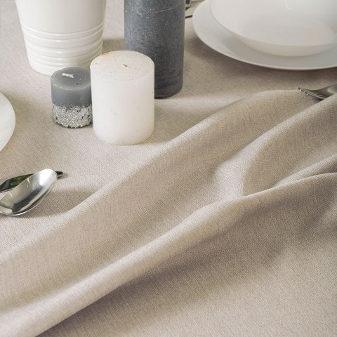 Obrus wodoodporny prostokąt, 140x220cm, kolor beżowy ARUBA
