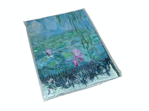 Szal damski 70x200 - C. Monet, Nenufary (CARMANI)