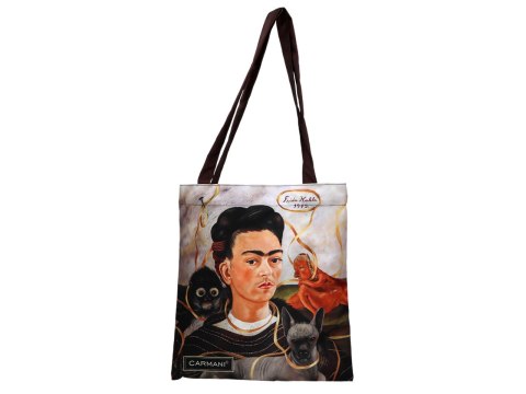 Torba na ramię zakupowa z papugami - F. Kahlo (CARMANI)