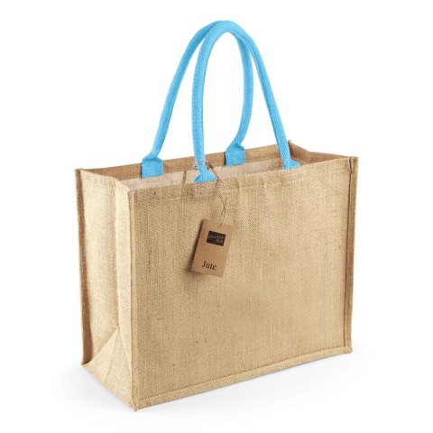 Torba jutowa Klasyczna Natural Surf Blue 42x33x19