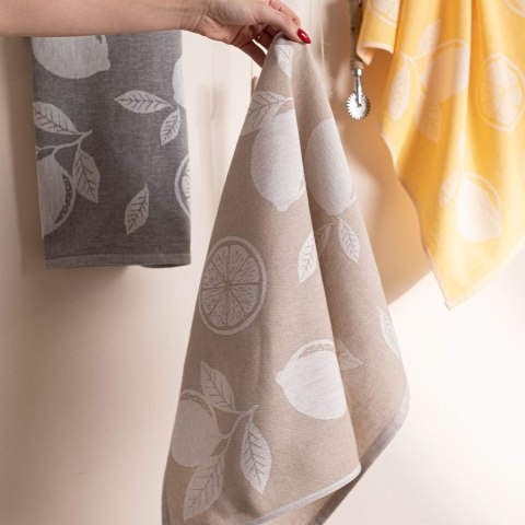 Ścierka kuchenna bawełniana CYTRYNKA, rozmiar 50x70cm, kolor beżowy