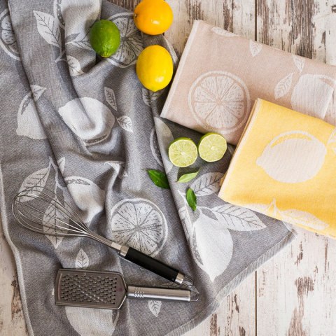 Ścierka kuchenna bawełniana CYTRYNKA, rozmiar 50x70cm, kolor beżowy