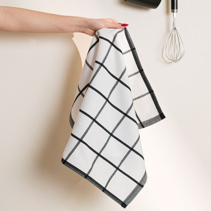 KRATKA Ścierka kuchenna bawełniana, rozmiar 50x70cm, czarny Markizeta