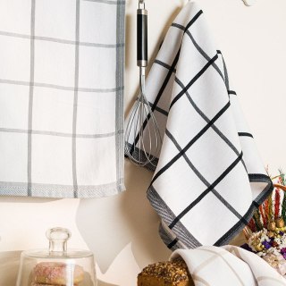 KRATKA Ścierka kuchenna bawełniana, rozmiar 50x70cm, czarny Markizeta