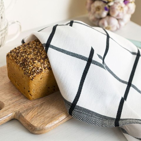 KRATKA Ścierka kuchenna bawełniana, rozmiar 50x70cm, czarny Markizeta