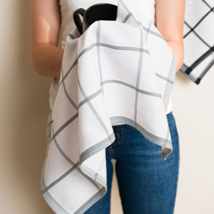 KRATKA Ścierka kuchenna z bawełny Markizeta, rozmiar 50x70cm, kolor szary