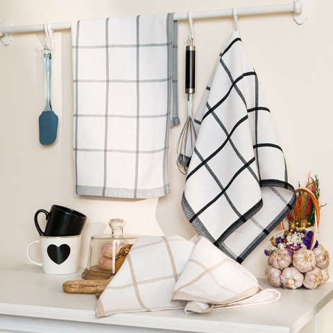 KRATKA Ścierka kuchenna z bawełny Markizeta, rozmiar 50x70cm, kolor szary