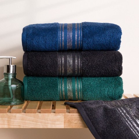 OSKAR Ręcznik kąpielowy bawełniany, 70x140cm, granatowy Markizeta