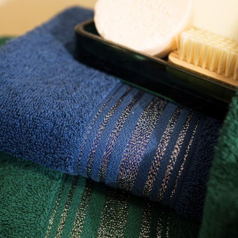 OSKAR Ręcznik kąpielowy bawełniany, 70x140cm, granatowy Markizeta