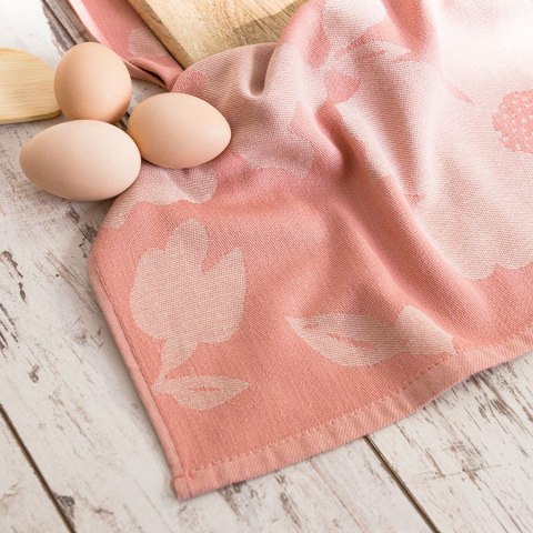 SOFIKO Bawełniana ścierka kuchenna, rozmiar 50x70cm, kolor beżowo-różowy Markizeta