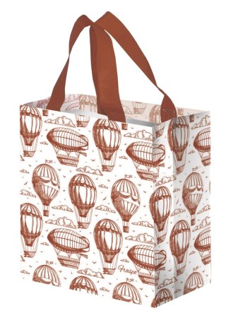 Ekologiczna torba BALONIKI 10L MINI brązowe z polipropylenu