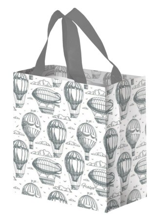 Ekologiczna torba BALONIKI 10L MINI szare polipropylenowa