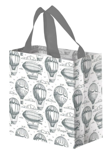 Ekologiczna torba BALONIKI 10L MINI szare polipropylenowa