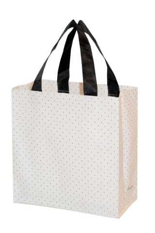 Mała torba na zakupy KROPKI biała 10L mini