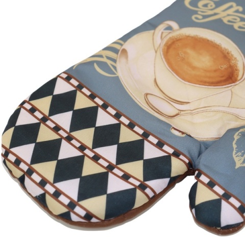 Rękawice Kuchenne z Magnesem Coffee filiżanka z kawą 2szt (lewa, prawa)