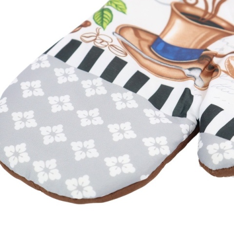 Rękawice Kuchenne z Magnesem Coffee filiżanka - lewa, prawa