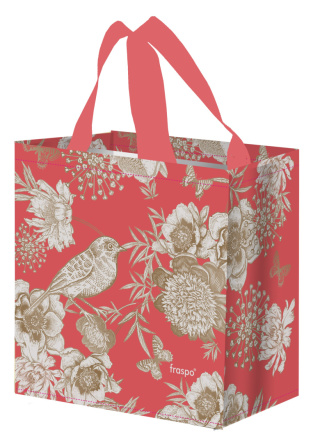 Torba zakupowa PTASZKI ZŁOTE czerwona, mała 10L