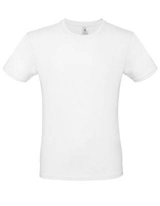 T-shirt męski B&C #E150, rozmiar M, kolor biały White