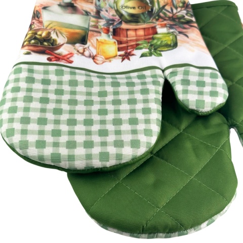 Rękawice Kuchenne z Magnesem OLAF oliwki, oliwa, zieleń