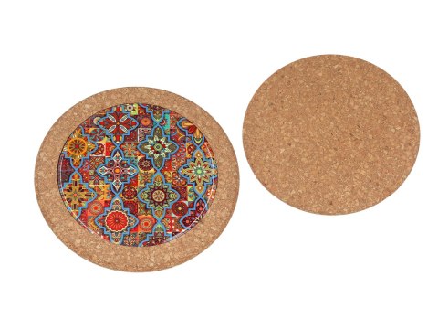 Podstawka ceramiczna pod gorący talerz, garnek, kubek 19,5cm Marokański wzór