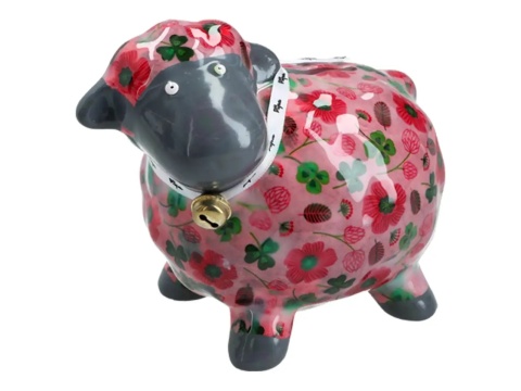 Skarbonka owca - różowa