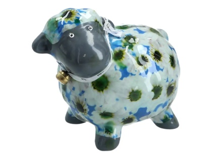 Skarbonka Owieczka w kwiaty