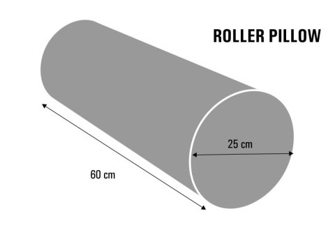 Poduszka Wałek - Elegance szary Ø25x60 cm