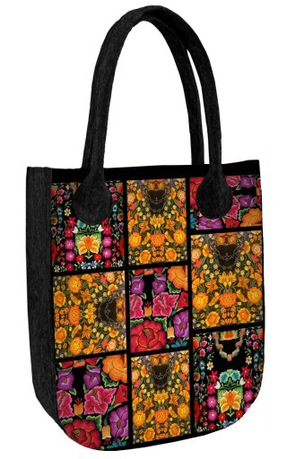 Torba filcowa CITY ANTRACYT Frida Flowers