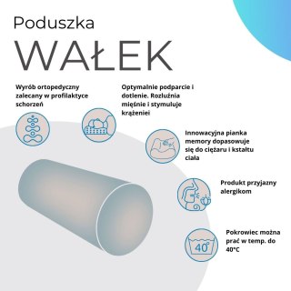 Poduszka Wałek memory - Barcelona Ø15x40 geometryczny wzór