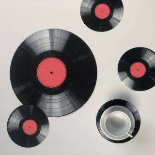 Zestaw podkładek na stół okrągłych 1+4 - VINYL