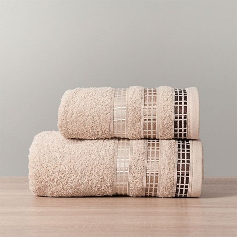 LUXURY Ręcznik bawełniany Markizeta, 50x90cm, kolor beżowy