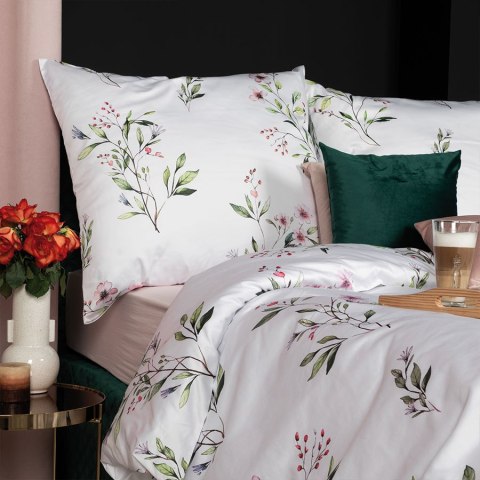 Komplet pościeli z satyny bawełnianej z motywem kwitnącej wiśni 160x200cm