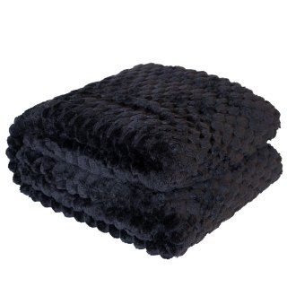 Markizeta Puszysty koc dekoracyjny MIKOS, rozmiar 160x200cm, kolor czarny