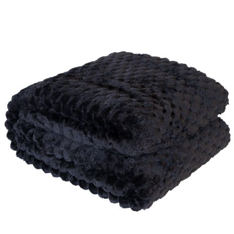 Markizeta Puszysty koc dekoracyjny MIKOS, rozmiar 160x200cm, kolor czarny
