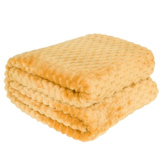 MIKOS koc dekoracyjny Markizeta, rozmiar 160x200cm, kolor żółty-musztardowy