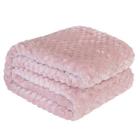MIKOS duży koc dekoracyjny 200x220cm, kolor różowy