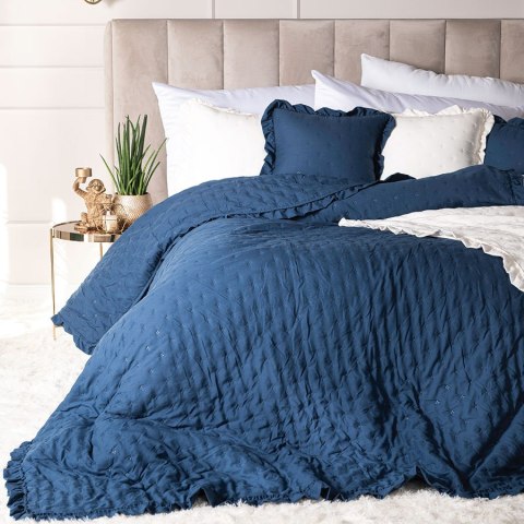 Narzuta Markizeta niebieska pikowana